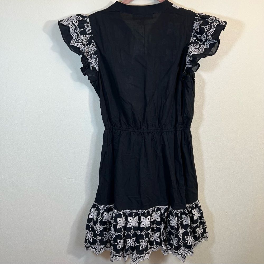 En Saison Women’s Ottis Floral Embroidered Mini Dress Black White Small NWT - Picture 11 of 14